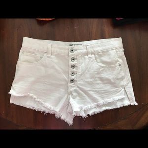 Free People White Denim Shorts - Size 27
